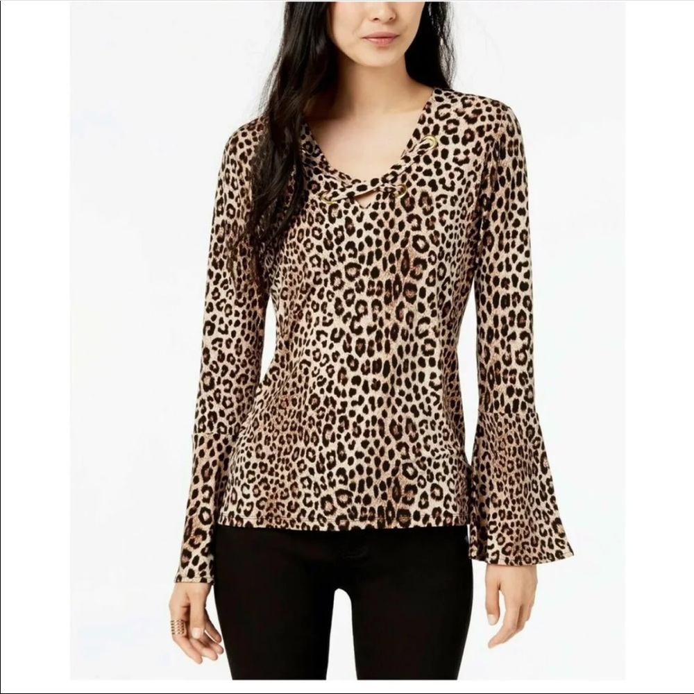 Brand New Michael Kors Leopard Print Top